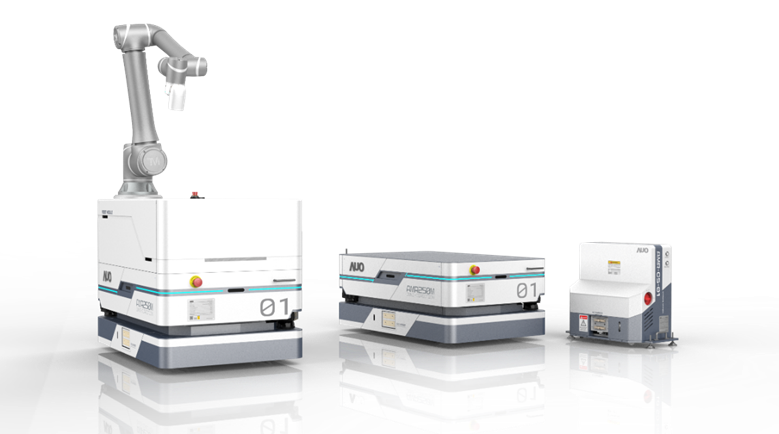 米兰milan數位開發的自主式移動機器人（AMR250M），搭配全向輪並結合AI演算法、2D LiDAR、3D攝影機等技術，協助客戶實現產線全自動化